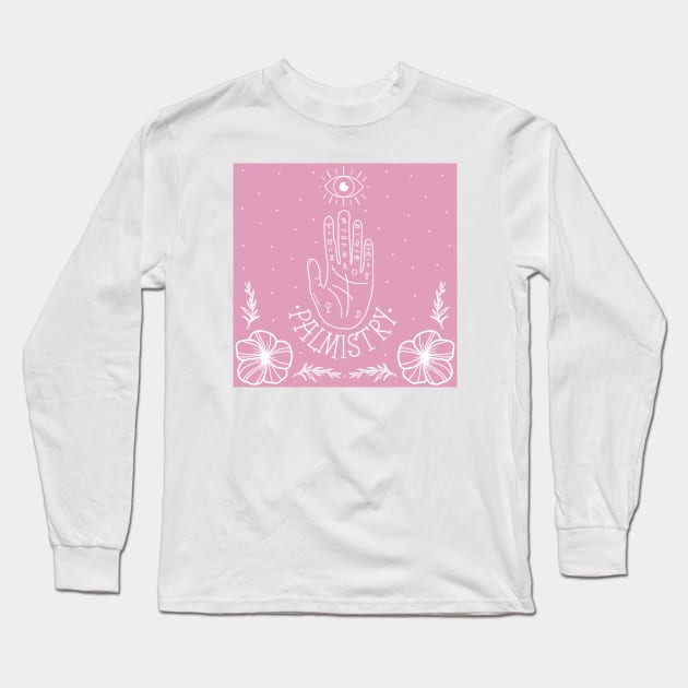 Pink palmistry Long Sleeve T-Shirt by Jasmwills